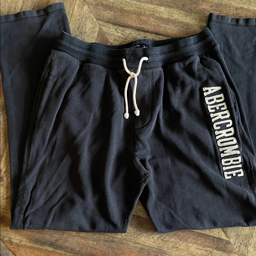 Abercrombie & Fitch Navy Sweatpants Straight Leg Size Large - Picture 3 of 5